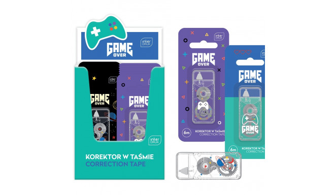 Korrektuurlint GAME OVER 6m, assortii, Interdruk