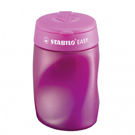 Pliiatsiteritaja 3-auguga Stabilo Easy, topsiga, roosa, paremakäelistele