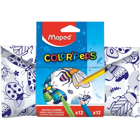 Pinal Maped ColorPeps värvitav + 12 värvipliiatsit +12 viltpliiatsit