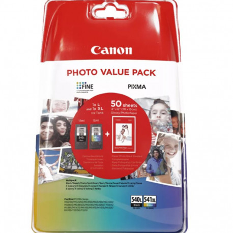 Tint Canon Photo Pack PG-540L CL-541XL must värvi komplekt PIXMA MG2150 2250 3150 3250 3510 3550 365