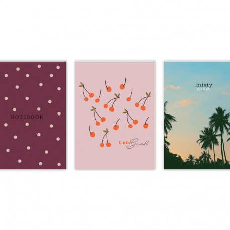 Märkmik A7 50 lehte ruut assortii Interdruk