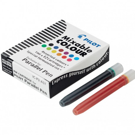 Tindipadrun kalligraafia sulepeale Pilot Parallel Pen, 12tk assortiivärvid