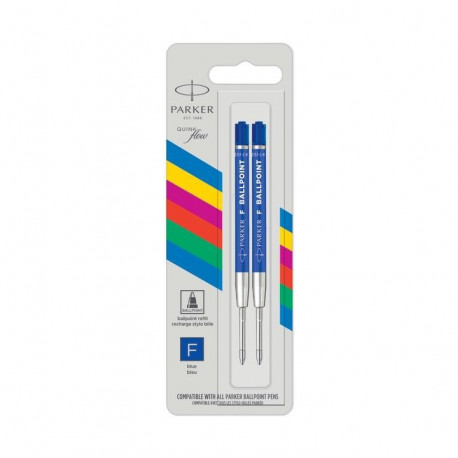 Pastasüdamik Parker Quinkflow Economy F sinine 2tk blistril
