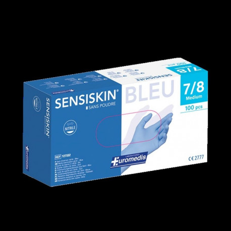 Nitriilkindad Nitrylex puudrita M suurus 100tk/pk (sinine), Euromedis