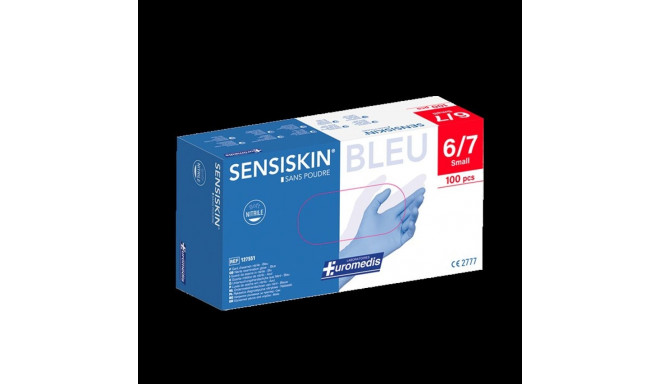 Nitriilkindad Nitrylex puudrita S suurus 100tk/pk (sinine), MERCATOR/ Euromedis