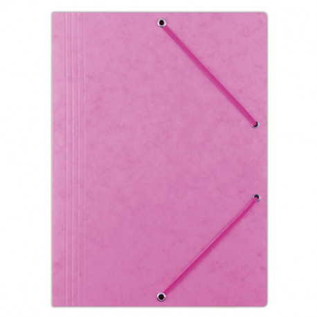 Kummiga mapp Donau, kartong 390g, A4 roosa