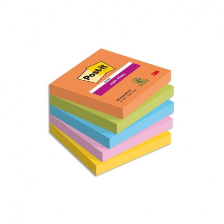 Märkmepaber iseliimuv POST-IT 654 Boost Super Sticky 76x76mm (pakis 5x90l.)