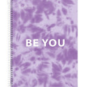 Kaustik A4 120l 5x5 ruut spiraal 4-ne augustus, 4-värvi register, kartong kaaned TIE DYE LAVENDER Mi