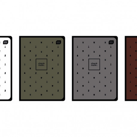 Kaustik A5 60 lehte, joon, Touch Chess assortii, Interdruk