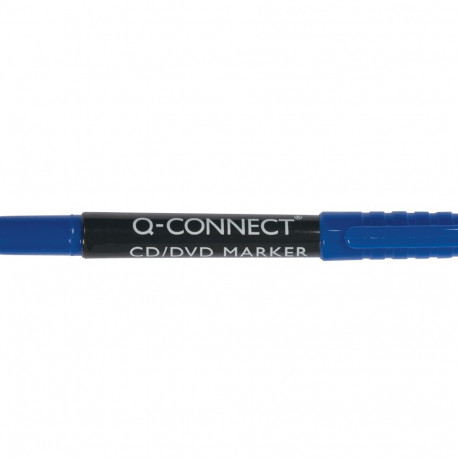 Marker Q-Connect CD/DVD, 1mm, sinine, veekindel