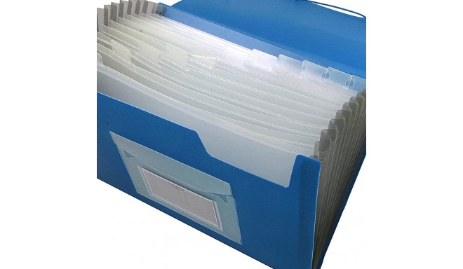 Lõõtsmapp 12-osaline, A4 nurgakummiga, sinine, Q-Connect