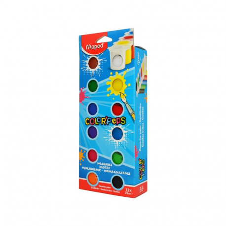 Guaššvärvid ColorPeps 12 värvi x25ml, Maped