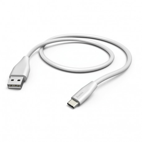 USB-kaabel USB-C Hama Charging/Data Cable 2.0m/1.5m (USB-A -> USB-C) white/valge, USB2.0, max 480Mbp