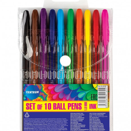 Pastapliiatsite komplekt Centrum, 10 värvi, 1,0mm