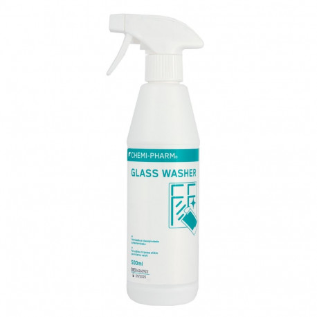 Klaas- ja peegelpindade puhastusvahend, Glass Washer,  valmislahus pihustiga 500ml, Chemi-Pharm