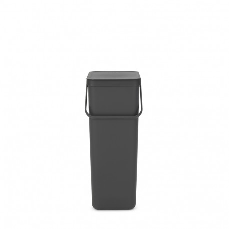 Prügikast 40L, Brabantia, Sort/Go kaanega, L-34.1 x S-26.7 x K-62.0cm/Grey, hall plastik