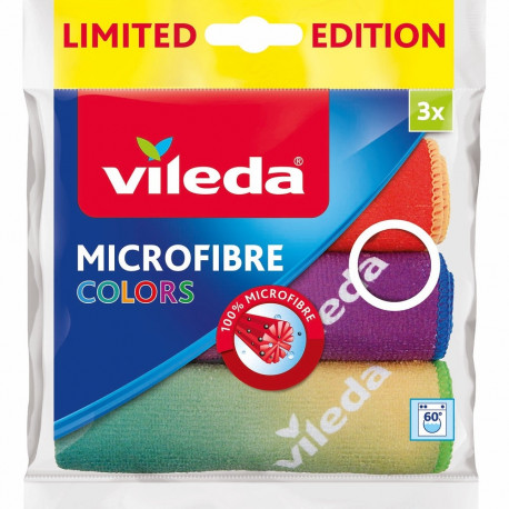 Mikrokiudrätik Vileda värvilised (rullis) 3tk/pk