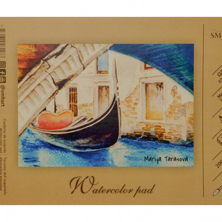 Akvarelliplokk A3 , 10lehte, 200gsm, Gold SMLT