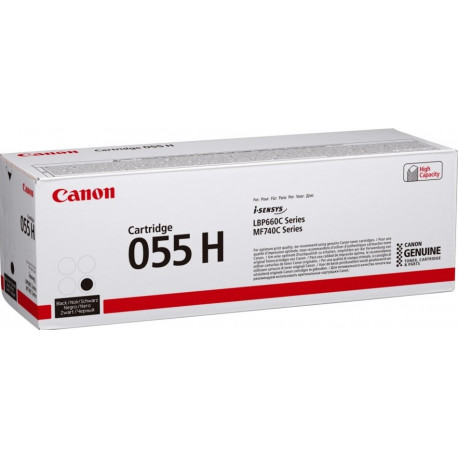 Canon toner 055HBk 7600pgs LBP663Cdw LBP664Cx/Cdw MF742Cdw MF744Cdw/MF745Cd, black