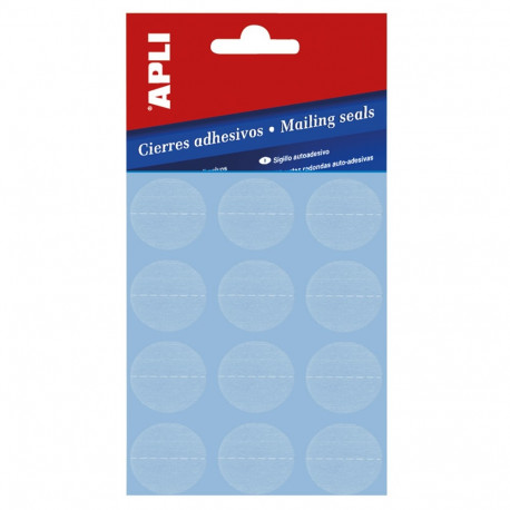 Etikett iseliimuv APLI ümar 25mm, läbipaistev  polüester, ilmastikukindel turvakleeps, 10l/pk, Ref.1