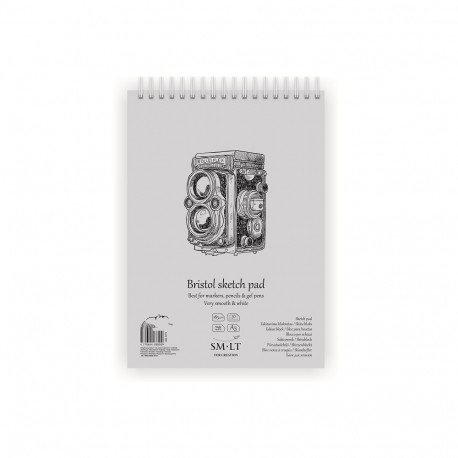 Joonistusplokk A5 185gsm, 30 lehte,spiraalköide,Authentic Bristol SMLT