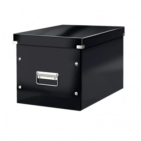 Hoiukarp kokkupandav Leitz WOW Cube Click&Store must, Large 320x310x360mm, lam.kartong,