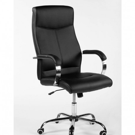 Juhitool SHELTON 5196, must kunstnahk PU / kandevõime kuni 130kg/ jalarist metall, kroom