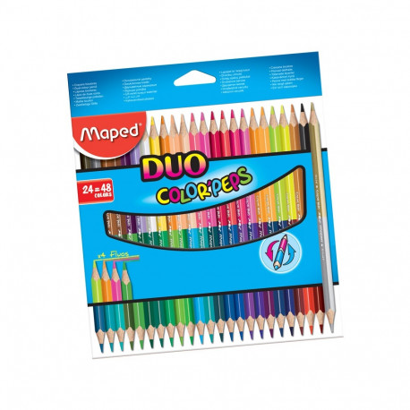 Värvipliiats ColorPeps Duo 24tk.=48tk., Maped