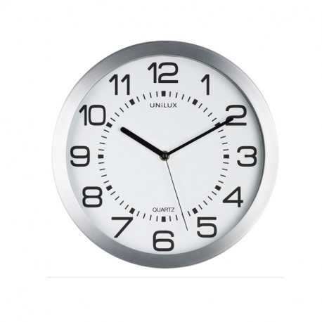 Unilux wall clock Moon 35,5cm, metal grey