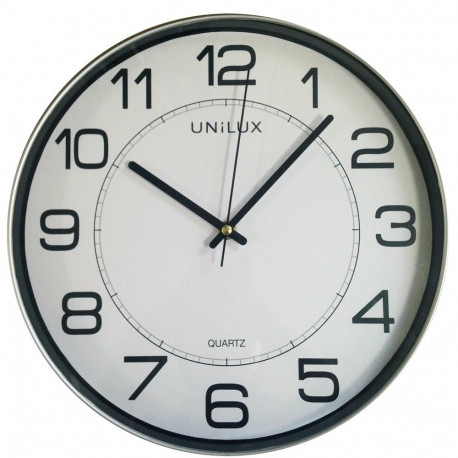 Seinakell UNILUX Magnet, metal grey; D-30,5cm/ lisada patarei 1AA 1,5V