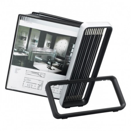 Sirvimissüsteem djois/Tarifold VEO lauaalus A4, komplektis 10 taskut (must)