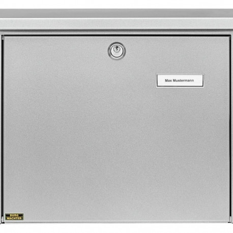 Postkast COMFORT nimesildihoidjaga L38xK34x14,8cm/galvaniseeritud metall+värv/hõbehall