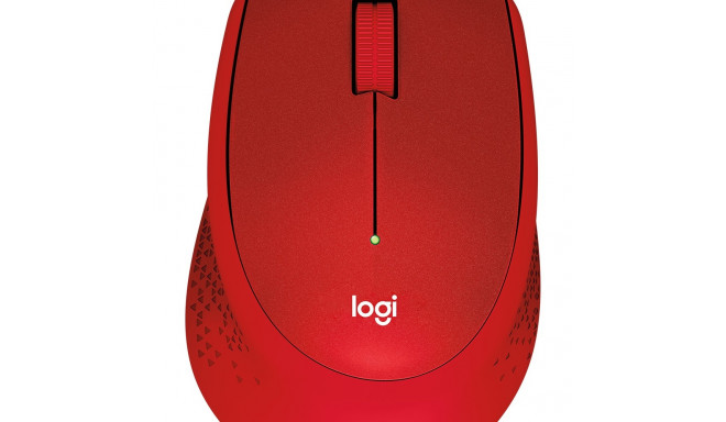 Logitech wireless mouse M330 Silent Plus, red