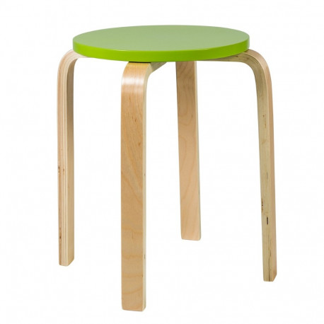 Taburet SIXTY-1 10153/ liimpuit kasespooniga/istepind roheline - naturaalne