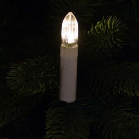 20 LED tulega küünalt 40cm vahega, siseruumi / soe valge, roheline 5m toitekaabel