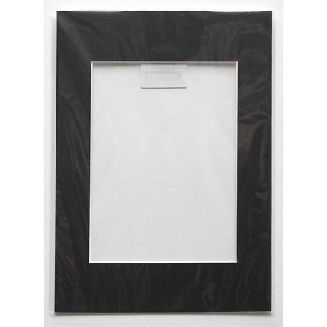 Paspartuu 21x29,7 (sisemõõt 14x19) must, valge siseäär