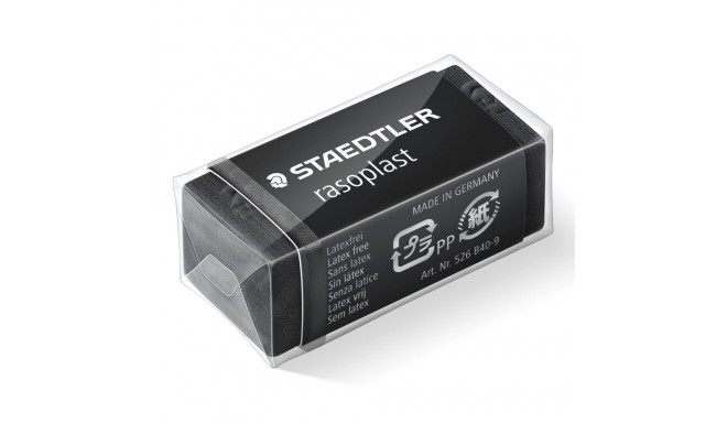 Kustutuskumm STAEDTLER Rasoplast B40, must (2 tk)