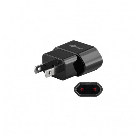 Goobay 45344 power plug adapter Type A Type C (Europlug) Black