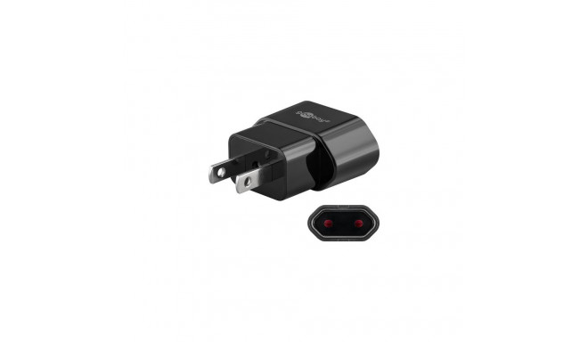 Goobay 45344 power plug adapter Type A Type C (Europlug) Black