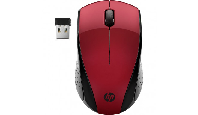 "HP 220 Maus kabellos rot. schwarz"