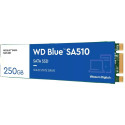 "M.2 WD Blue SA510 SSD 250GB M.2 2280 SATA III 6Gb/s internal single-packed"