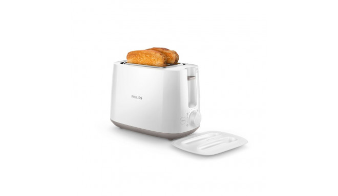 Philips Daily Collection Toaster HD2582/00 8 settings Integrated bun warming rack Compact design Dus