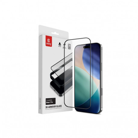 Crong 3D Armour Glass - Szkło hartowane iPhone 18 Pro / 17 Pro + ramka instalacyjna