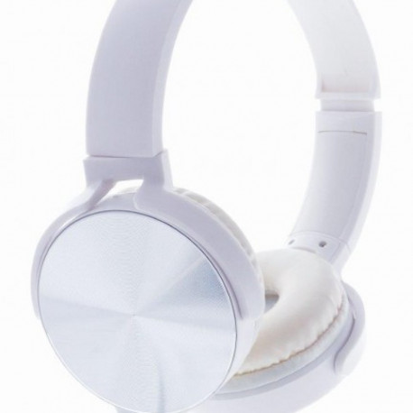 Stereo headphones with mic Rebeltec MONTANA White