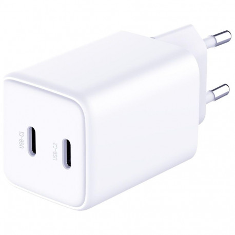 3MK Hyper Charger PD 45W GaN QC4+ PPS 2C Super-Fast Charge 2.0 Wall Charger White