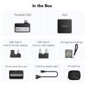 External SSD|LEXAR|SL400 with Hub|1TB|Write speed 1000 MBytes/sec|Read speed 1050 MBytes/sec|LSL400S