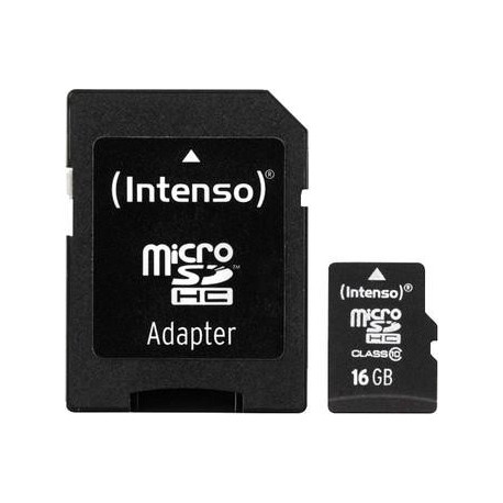 MEMORY MICRO SDHC 16GB C10/W/ADAPTER 3413470 INTENSO