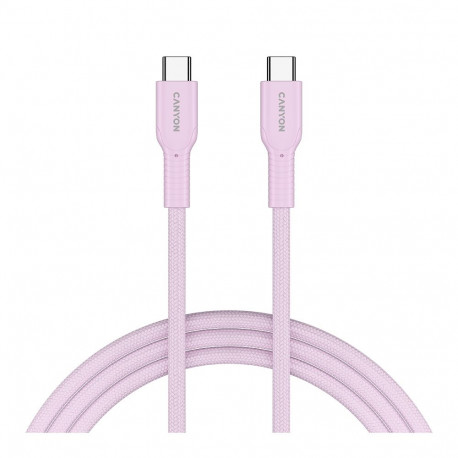 CANYON cable OnWire 60CL C-C 60W COLOR Braided 1m Pink