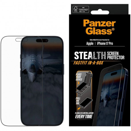 Kaitseklaas PanzerGlass iPhone 17 Pro Stealth UWF Fastfit