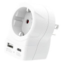 Reisiadapter Skross Europe to US USB AC20PD
